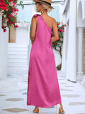 Namcoverse Elegant One Shoulder Party Maxi Dress