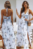 Namcoverse Bohemian Fashion Casual Sleeveless Floral Strapless Maxi Dress