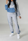 namcoverse Color Block Hooded Sporty Pocket Pant Suit