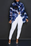 namcoverse Tie Dye Unusual High Split Blouse