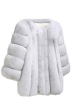 namcoverse Solid Color Bright Fluffy Coat