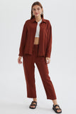 namcoverse Long Sleeve Solid Color Shirt Long Pants Set