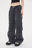 namcoverse Solid Color Stylish Multi Pocket Jeans