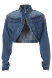 namcoverse Solid Color Smart Denim Coat