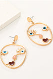 namcoverse Abstract Face Earrings