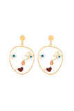 namcoverse Abstract Face Earrings