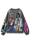 namcoverse Abstract Graffiti Print Sweatshirt