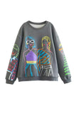 namcoverse Abstract Graffiti Print Sweatshirt