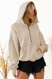 namcoverse Long Sleeve Zipper Pocket Drawstring Hooded Sweatshirt