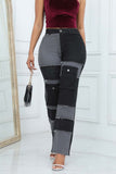 namcoverse Contrast Patchwork High Waisted Jeans