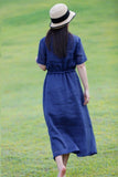 namcoverse Blue Ramie Dress