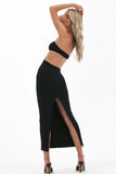 namcoverse Backless Cutout Split Midi Dress