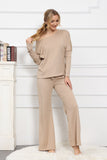 namcoverse Solid Color Long Sleeve Casual Set