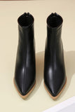 namcoverse Black Pointed-Toe Ankle Boots