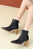 namcoverse Black Pointed-Toe Ankle Boots