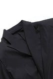 namcoverse Black Shoulder Pad Suit Tops