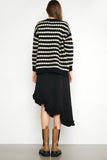 namcoverse Black Striped Knitted Cardigan