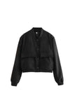 namcoverse Solid Color Pocket Stand Collar Jacket