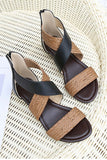 namcoverse Bohemia Weave Cross Slides Vintage Sandals