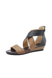 namcoverse Bohemia Weave Cross Slides Vintage Sandals