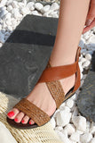 namcoverse Bohemia Weave Cross Slides Vintage Sandals