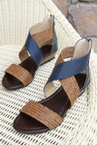 namcoverse Bohemia Weave Cross Slides Vintage Sandals