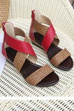 namcoverse Bohemia Weave Cross Slides Vintage Sandals