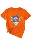 namcoverse Bull Star Flag Print T-shirt