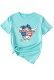 namcoverse Bull Star Flag Print T-shirt