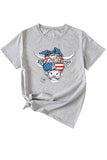 namcoverse Bull Star Flag Print T-shirt