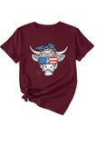 namcoverse Bull Star Flag Print T-shirt