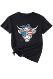 namcoverse Bull Star Flag Print T-shirt