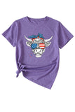 namcoverse Bull Star Flag Print T-shirt