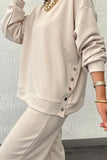 namcoverse Button Slit Hem Sweatshirt Suits