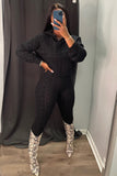 namcoverse Cable Knit Hooded Sweater Pants Suits