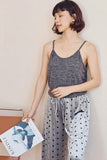 namcoverse Cardigan Vest Velvet Polka Dots Long Pants Loungwear Suit