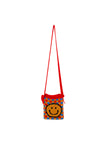 namcoverse Cartoon Smiley Knitted One-Shoulder Bag