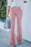 namcoverse Casual Solid Color Flare Pants