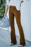 namcoverse Casual Solid Color Flare Pants