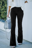 namcoverse Casual Solid Color Flare Pants