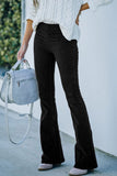 namcoverse Casual Solid Color Flare Pants