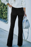 namcoverse Casual Solid Color Flare Pants