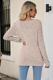 namcoverse Casual Square Neck Ribbed Sweater