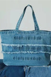 namcoverse Gentle Woman Distressed Denim Tote