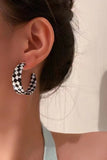 namcoverse Checkerboard Half Ring Earrings