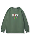 namcoverse Christmas Letter Graphic Cotton Sweatshirt