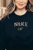 namcoverse Christmas Letter Graphic Cotton Sweatshirt