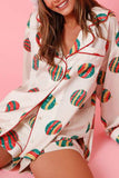 namcoverse Christmas Satin Printed Loungewear