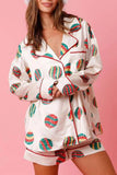 namcoverse Christmas Satin Printed Loungewear