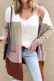 namcoverse Colorblock Open Front Cardigan